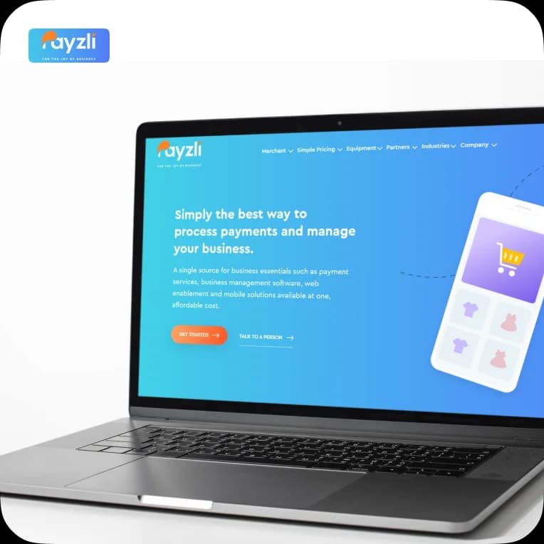 Payzli POS and payment app on laptop and mobile