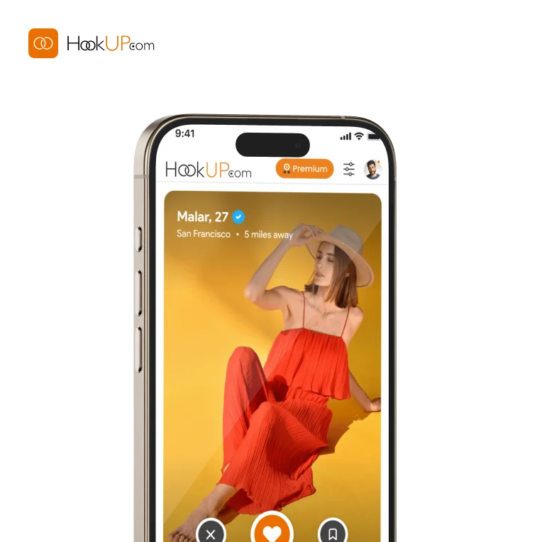 HookUp dating app on mobile