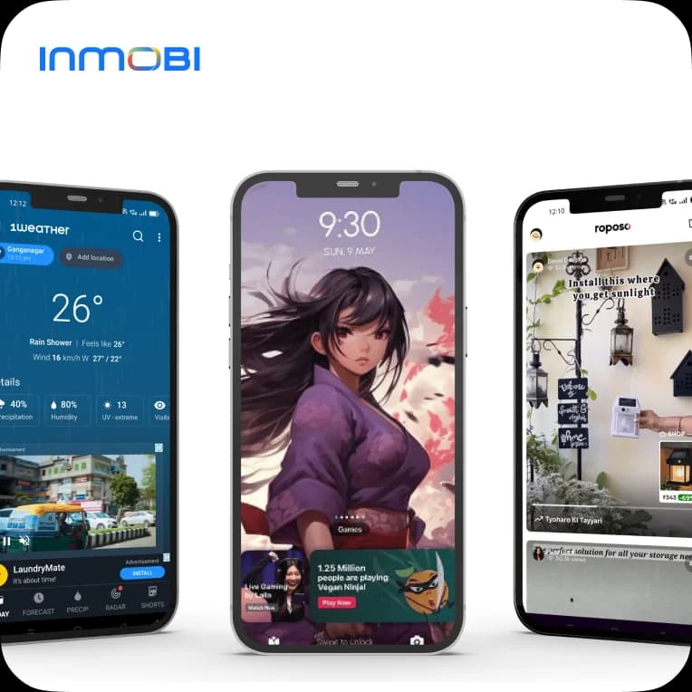 Inmobi and Glance interfaces on mobile