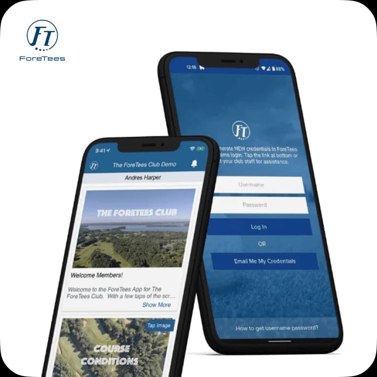 Foretees golf club app on mobile Foretees golf club app on mobile